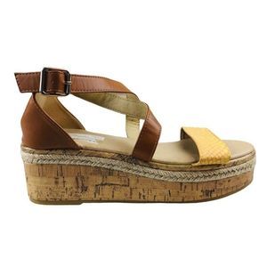 Olivia + Kate Thora Snakeskin Strappy Platform Espadrille Buckle Sandals Size 10